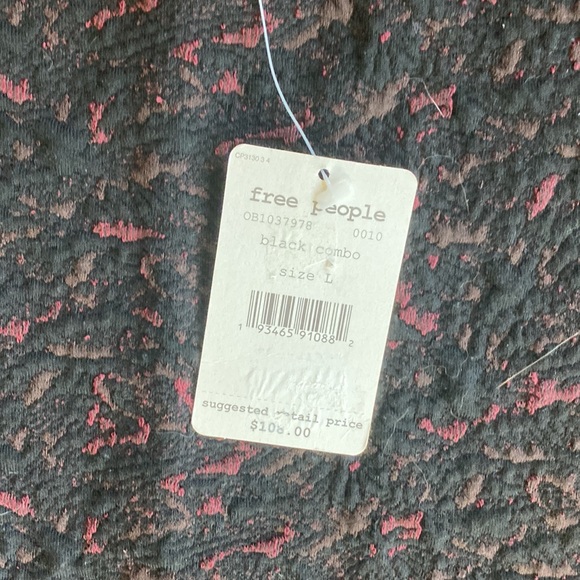 FREE PEOPLE NWT. Sunset Mini Dress in Black Combo. NWT. Size L - Picture 7 of 16